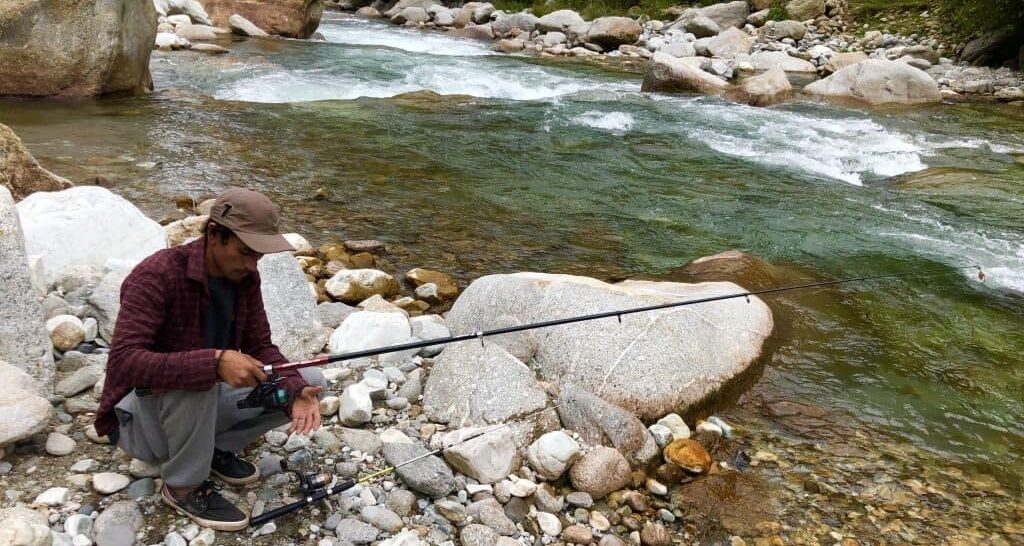 Fishing in Tirthan Valley