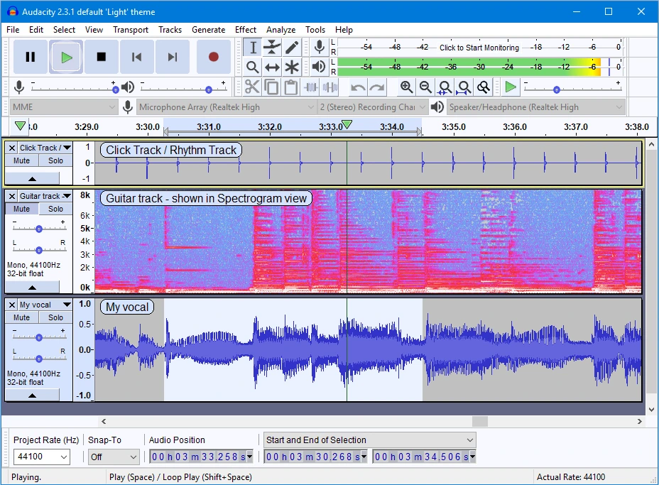 Audio editing app