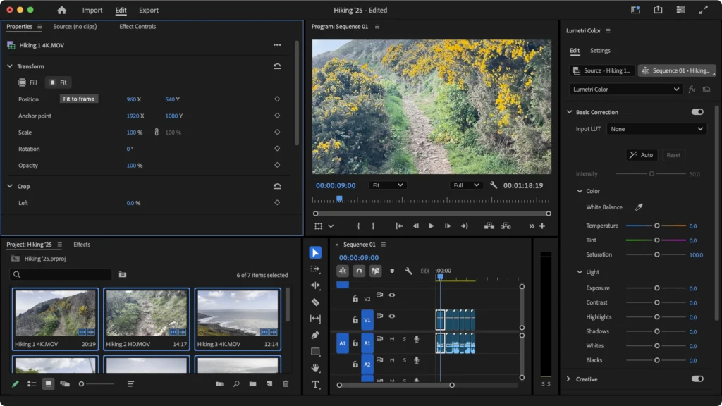Premiere pro editing app